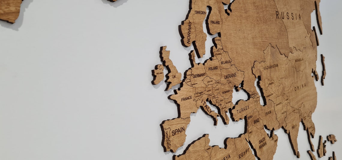 Wooden World Map