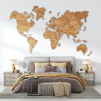 Wooden World Map