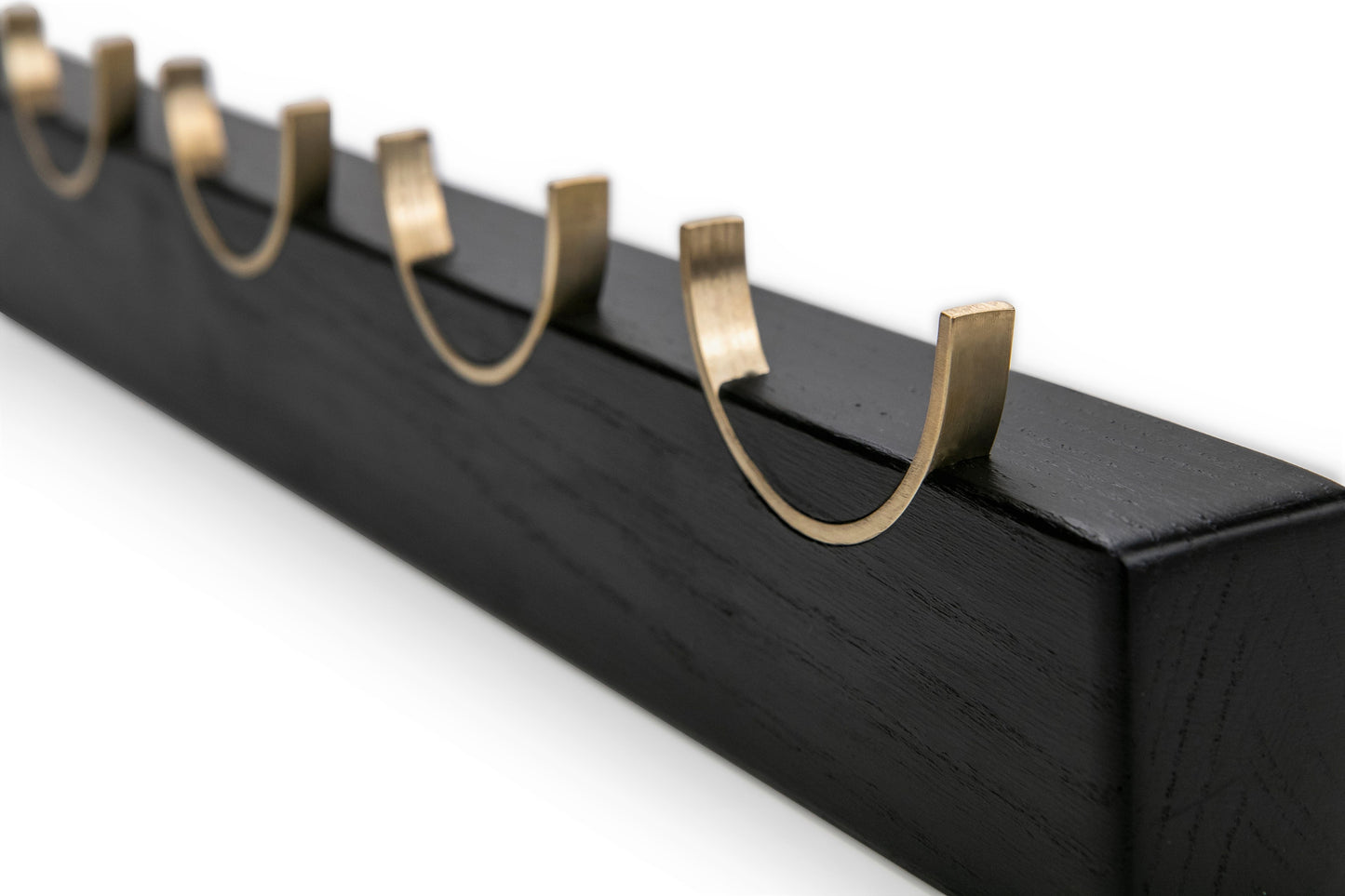 Deer-shaped black painted oak wood rack