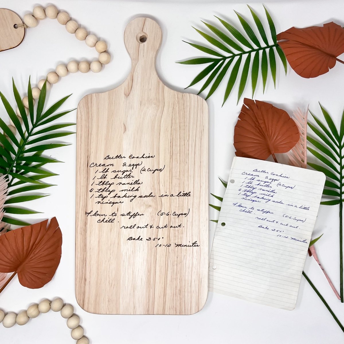 Personalized Handwritten Cutting Board